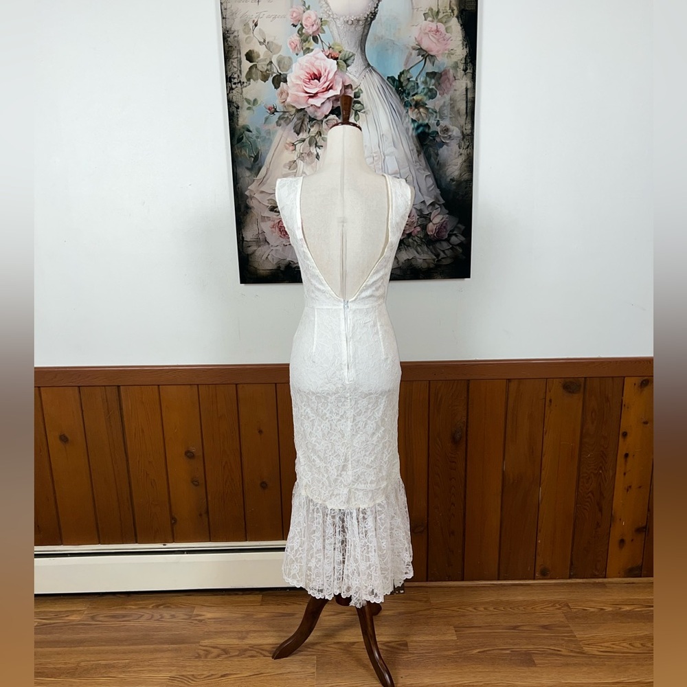 Beautiful Vintage 1980s/90s Wayne Diamond Wedding/Reception Dress! - Picture 6 of 9